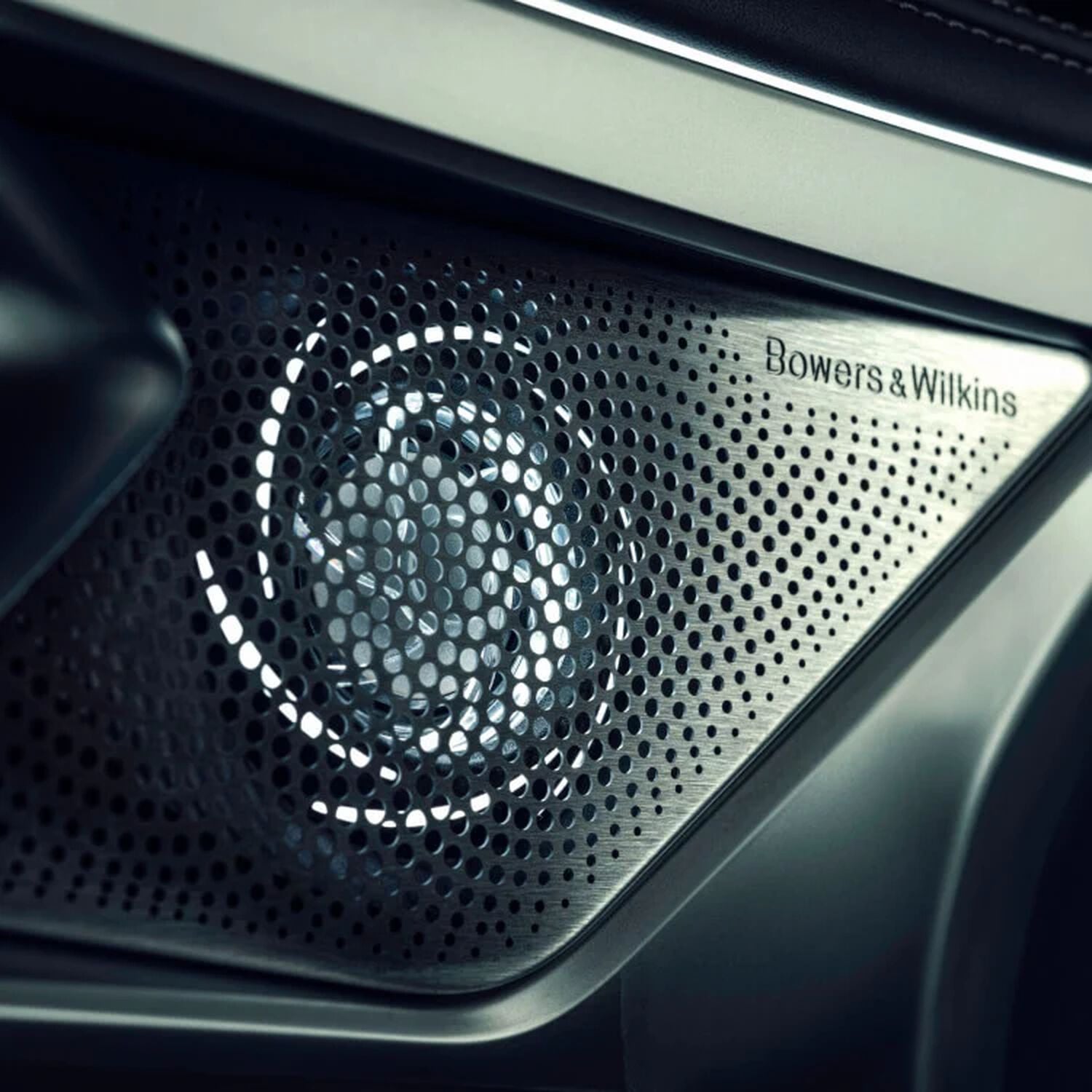 Bowers & Wilkins spiral speaker inside car