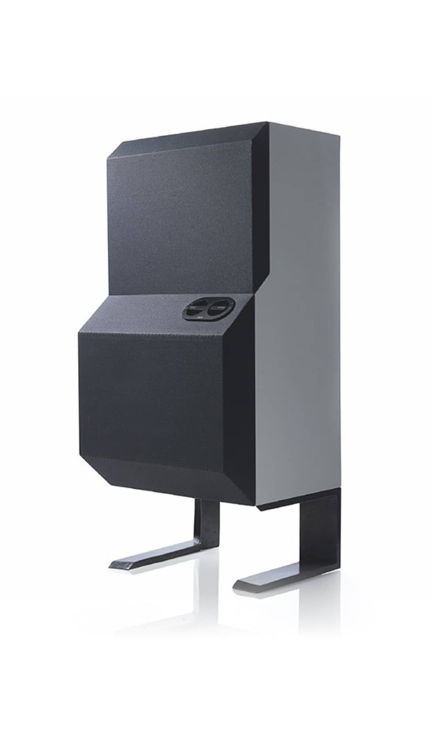 Black DM6 front facing left with white background
