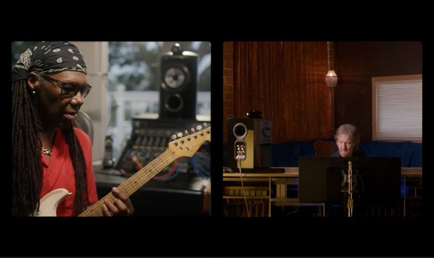 2 men in recording studio