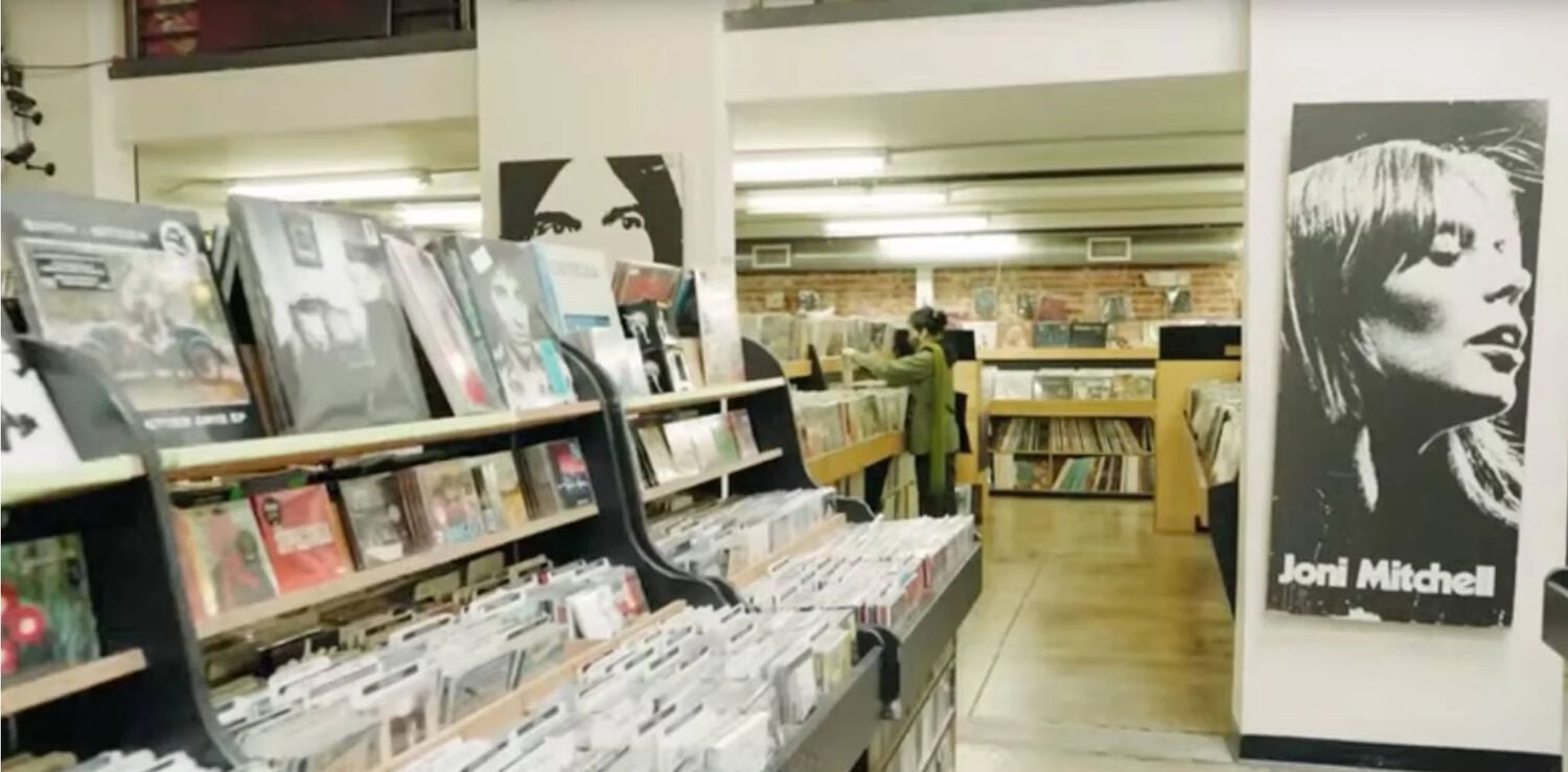 Inside of record store