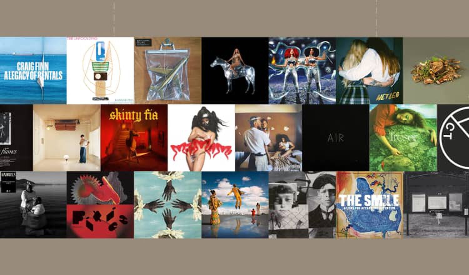Collection of music album covers from 2022