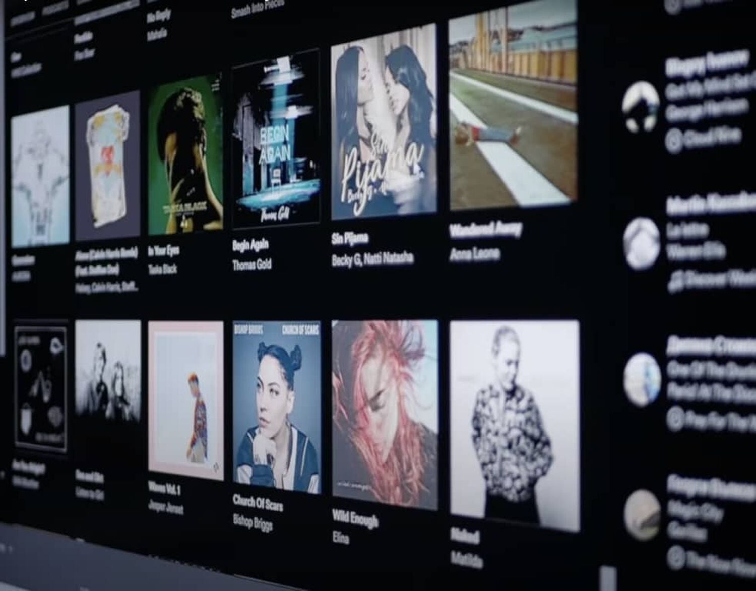 Closeup of Music App