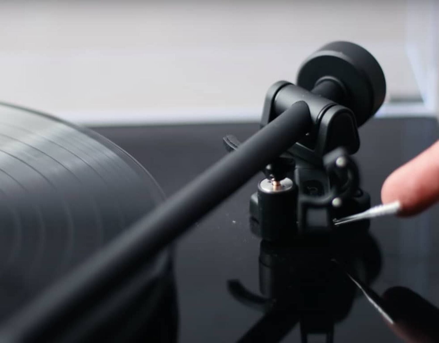 Closeup of turntable