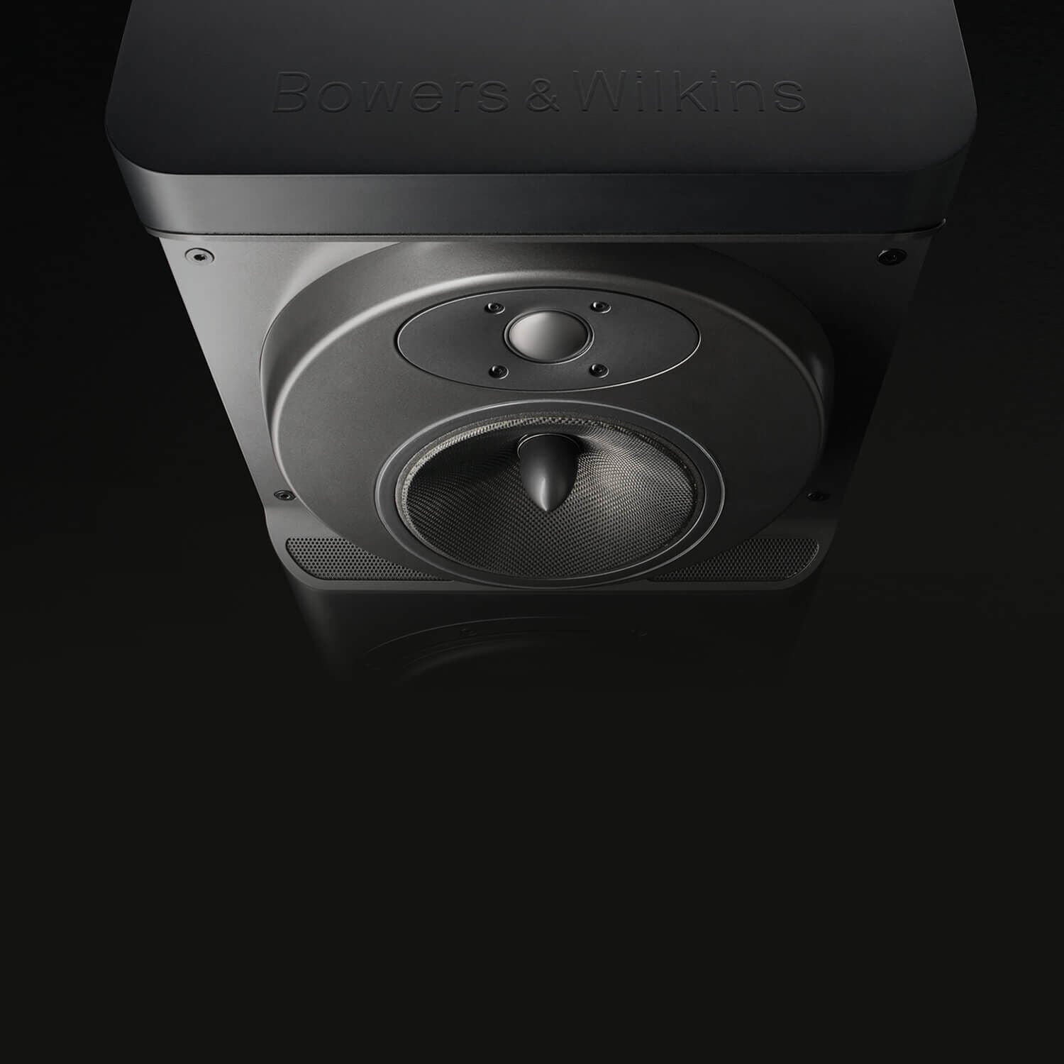 Gray CT800 series speaker with black background