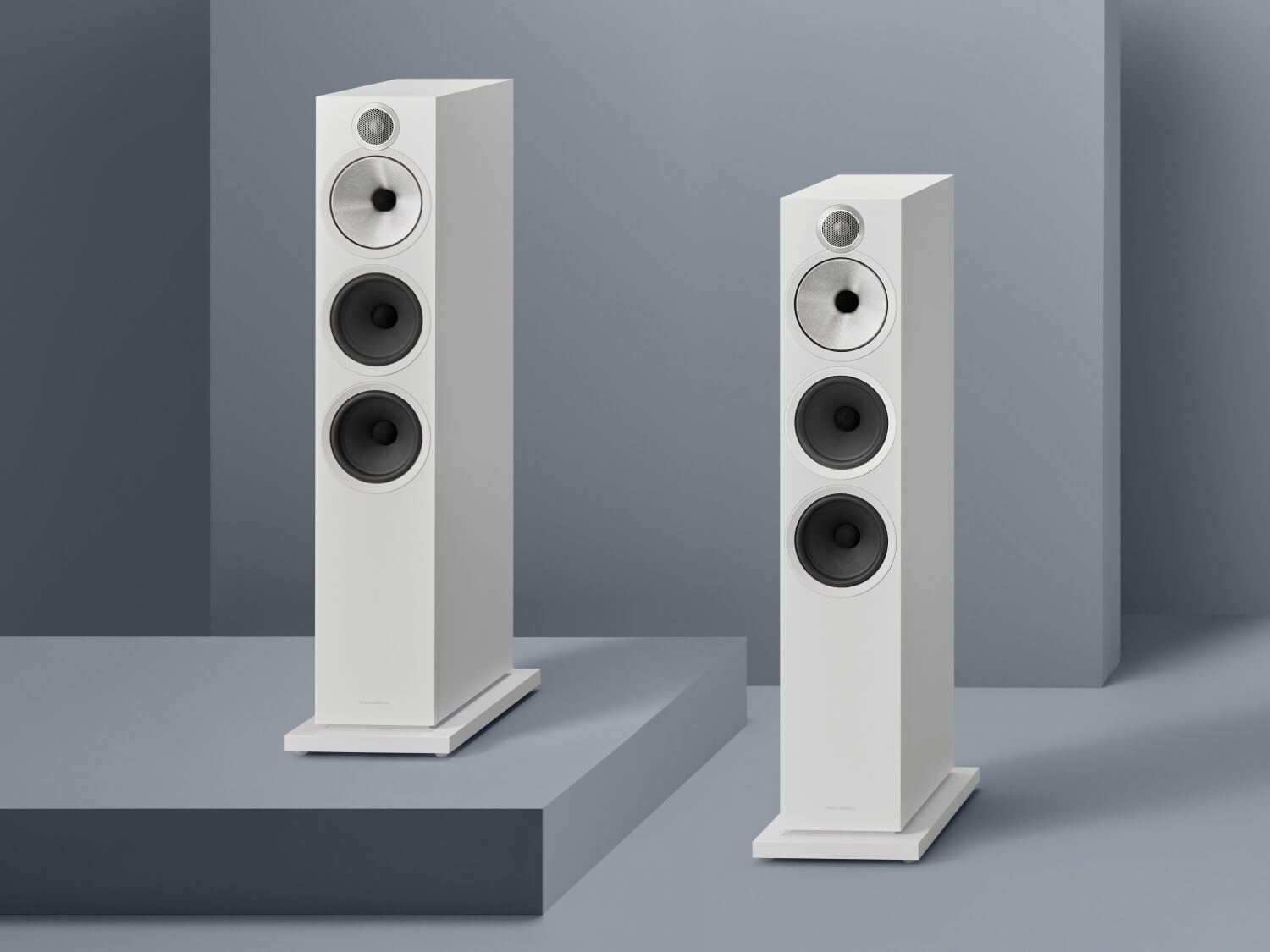 Two white 603 s3 on blue background