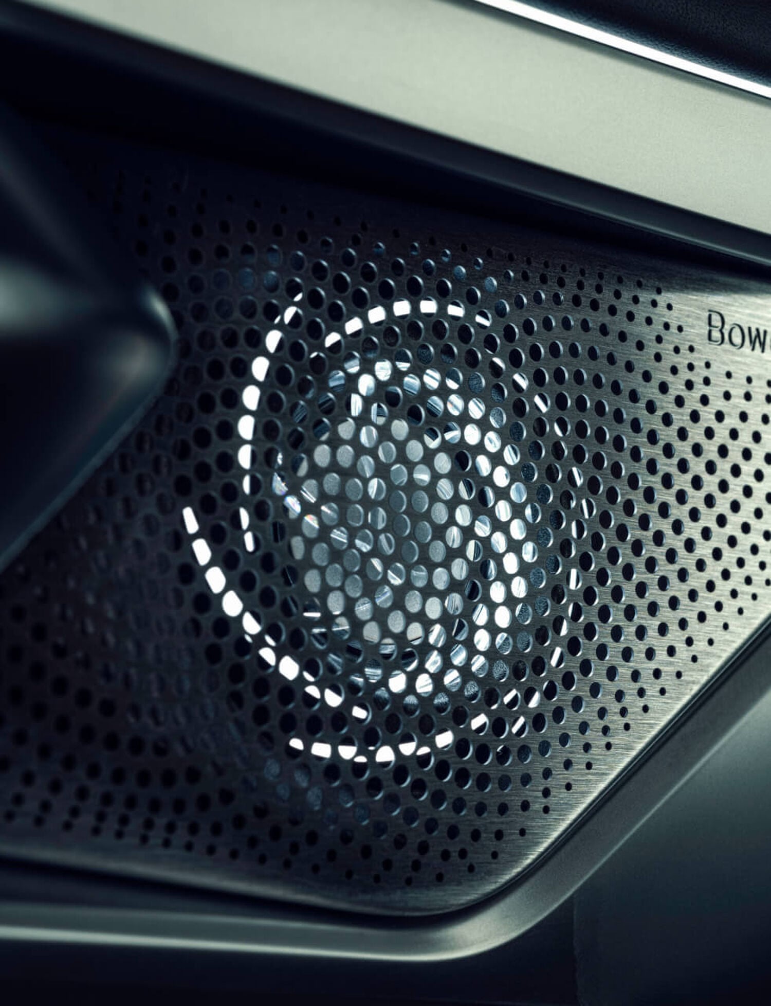 Bowers & Wilkins spiral speaker inside car