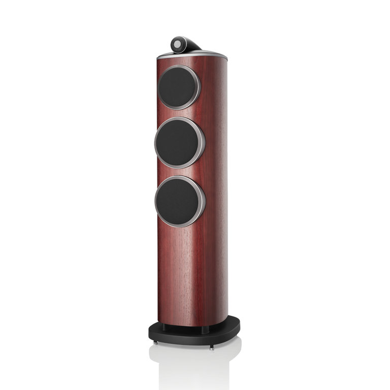 804 D4 - Rosenut side front covered woofers view