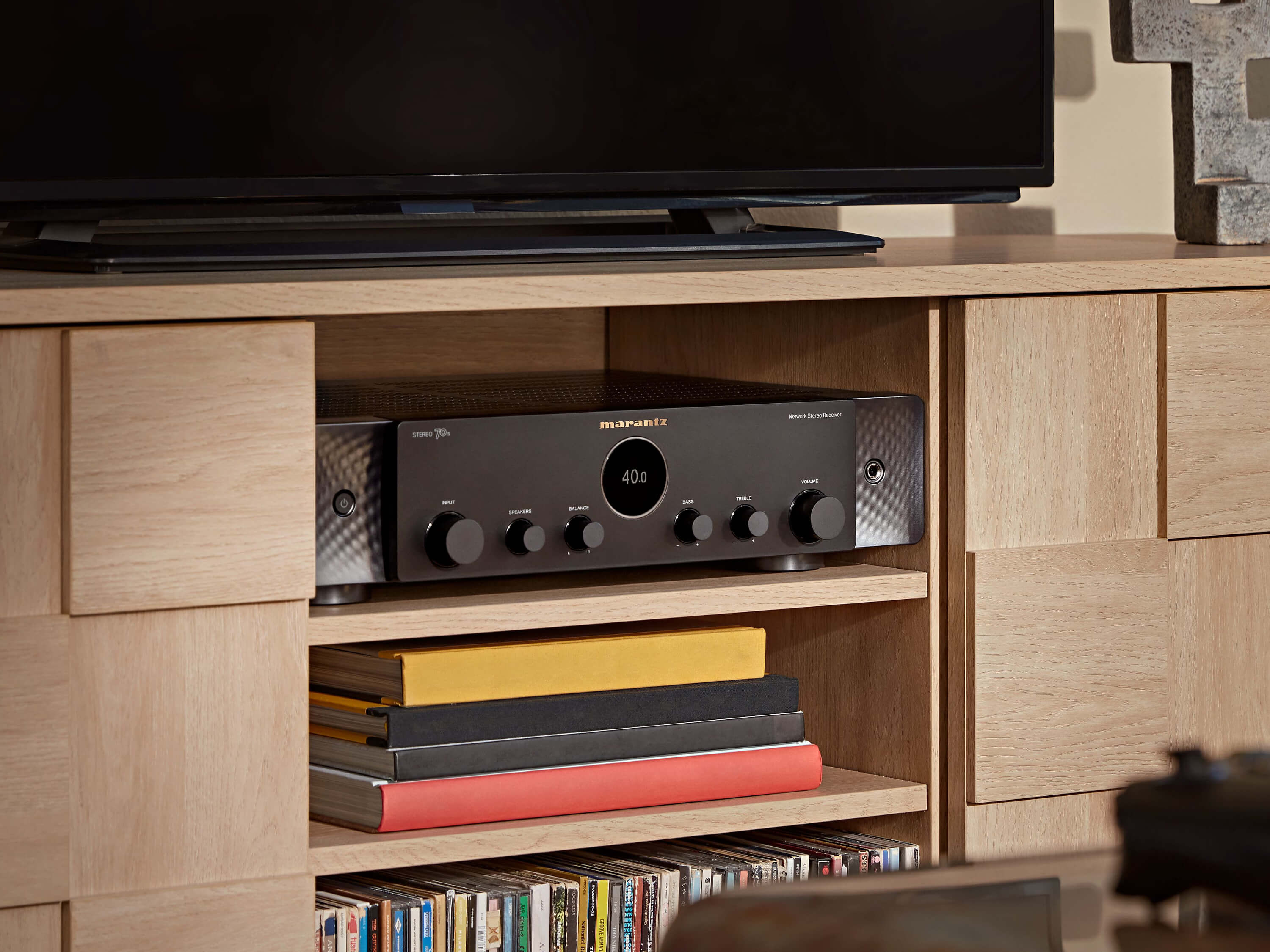 STEREO 70s - Slimline Stereo Receiver Powered by HEOS™ with 75W