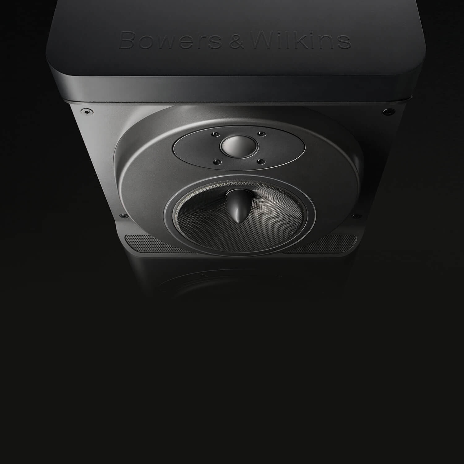 Gray CT800 series speaker with black background