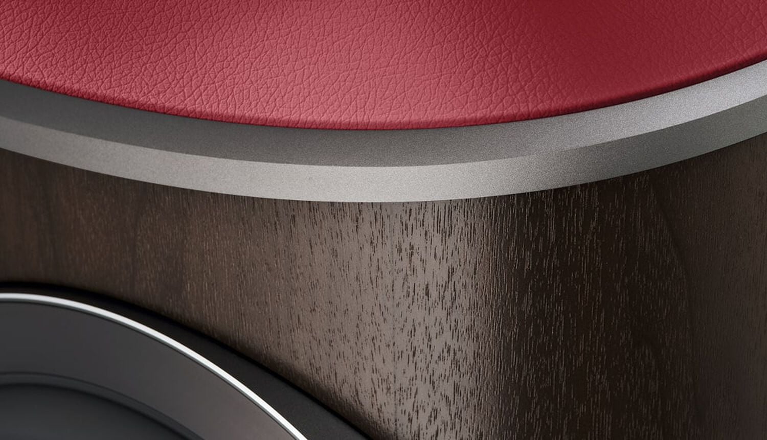 Close up of wood on speaker