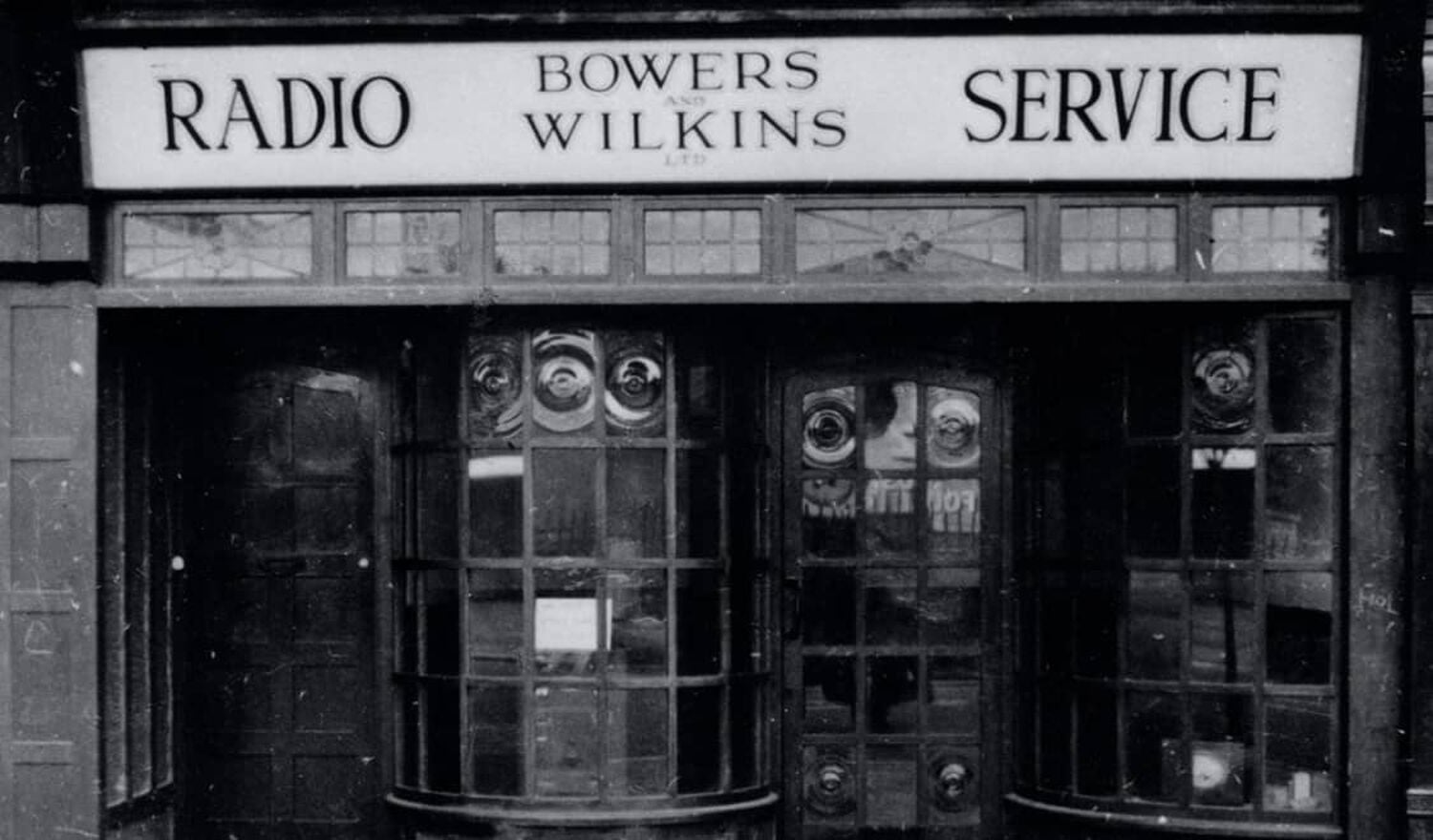 Old storefront in black and white