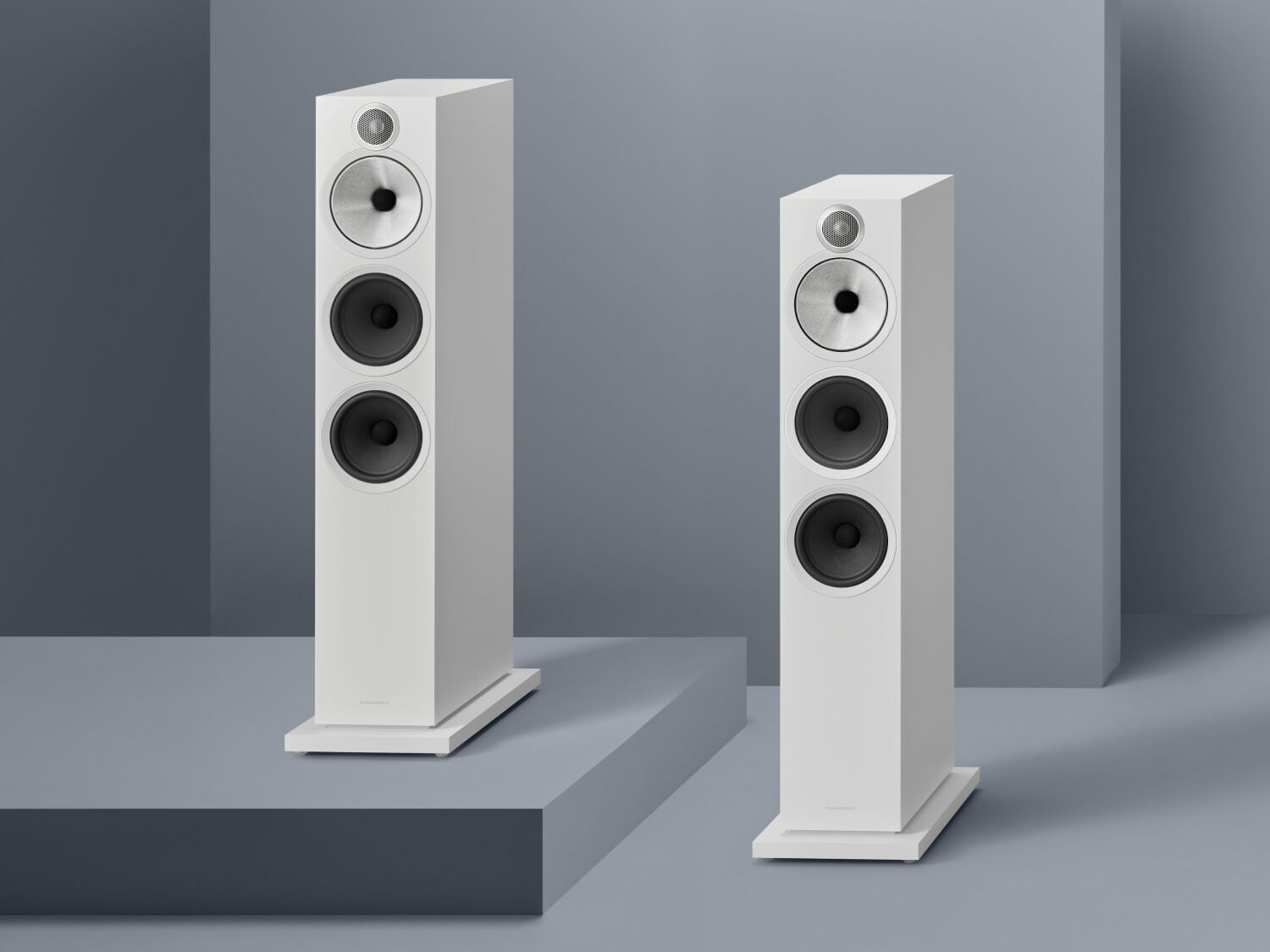 Two white 603 s3 on blue background