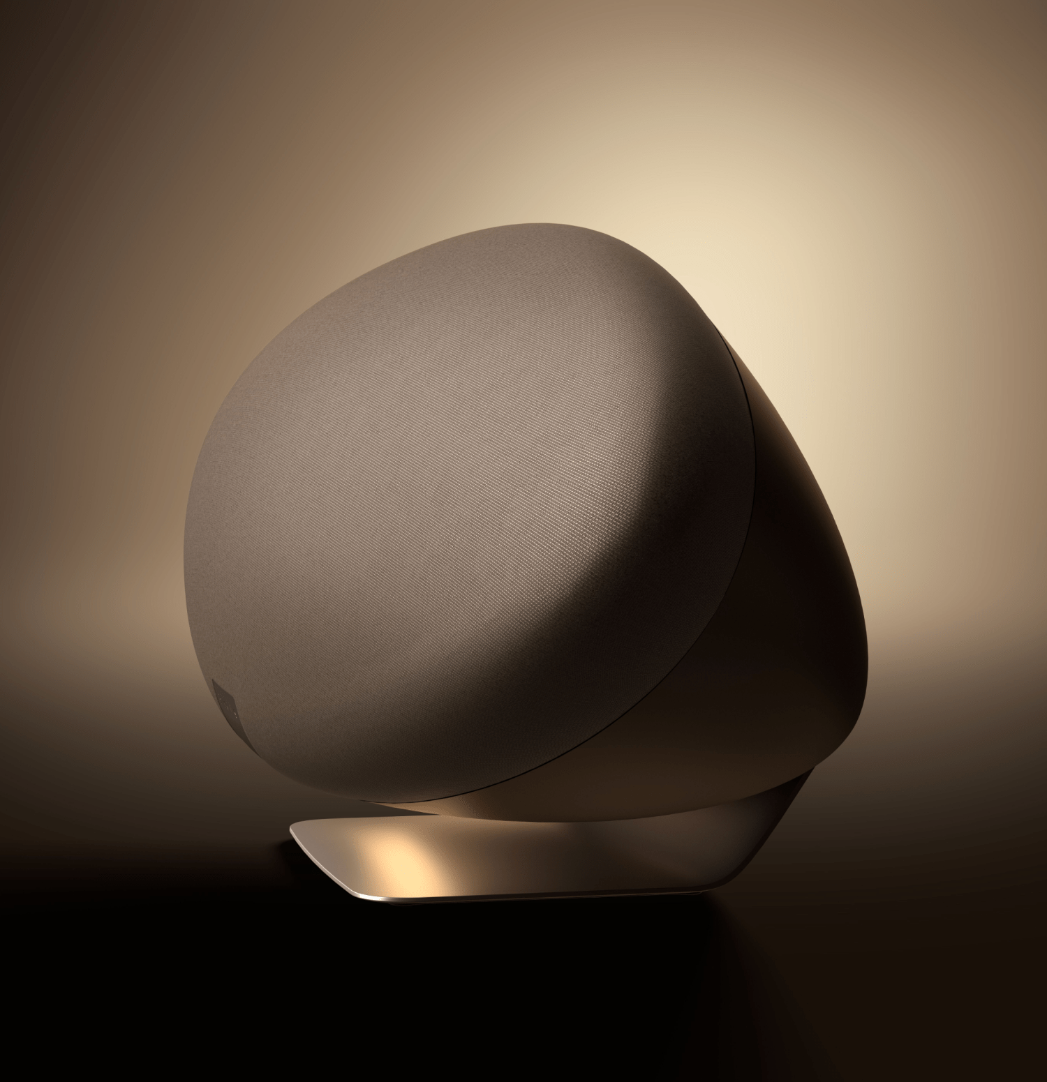 Wireless Speakers - Zeppelin Pro Edition facing left with gold background