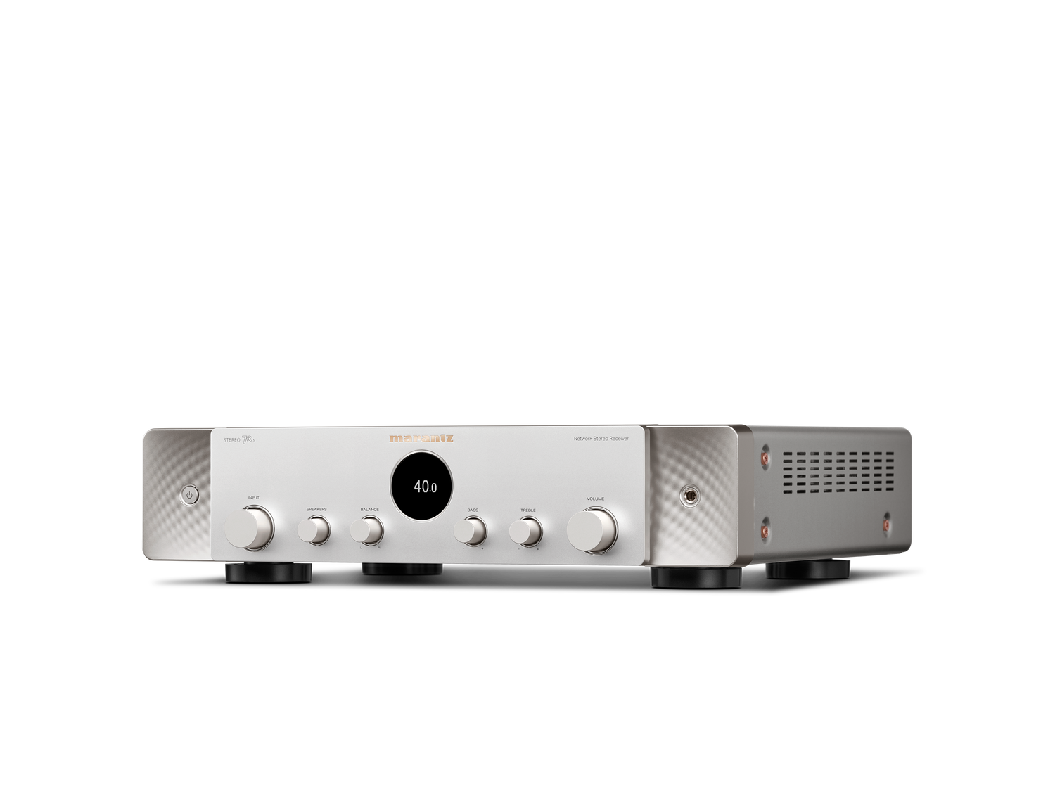 STEREO 70s - Silver gold facing left view