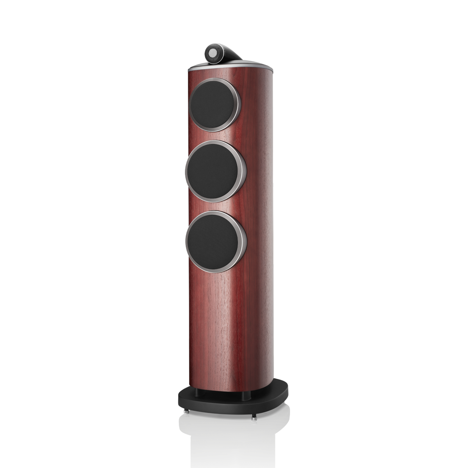 804 D4 - Rosenut side front covered woofers view