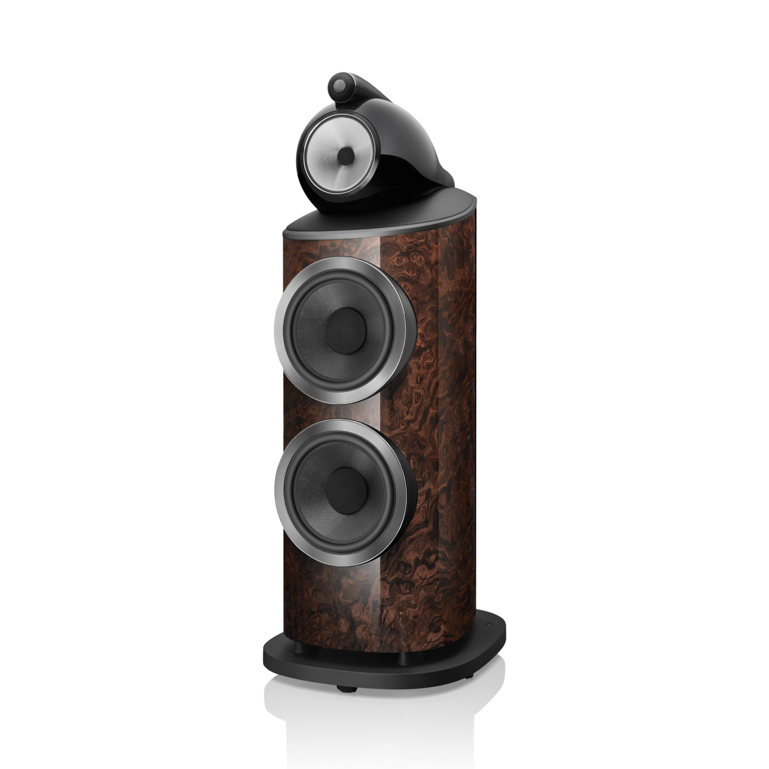 801 D4 Signature - California Burl Gloss side front view