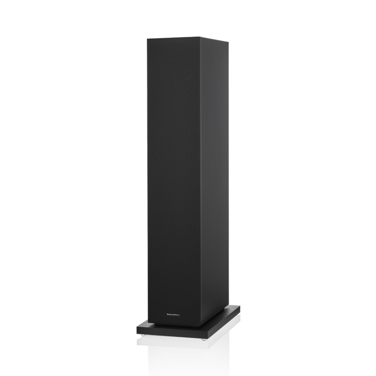 603 S3 - Black side front covered woofers view